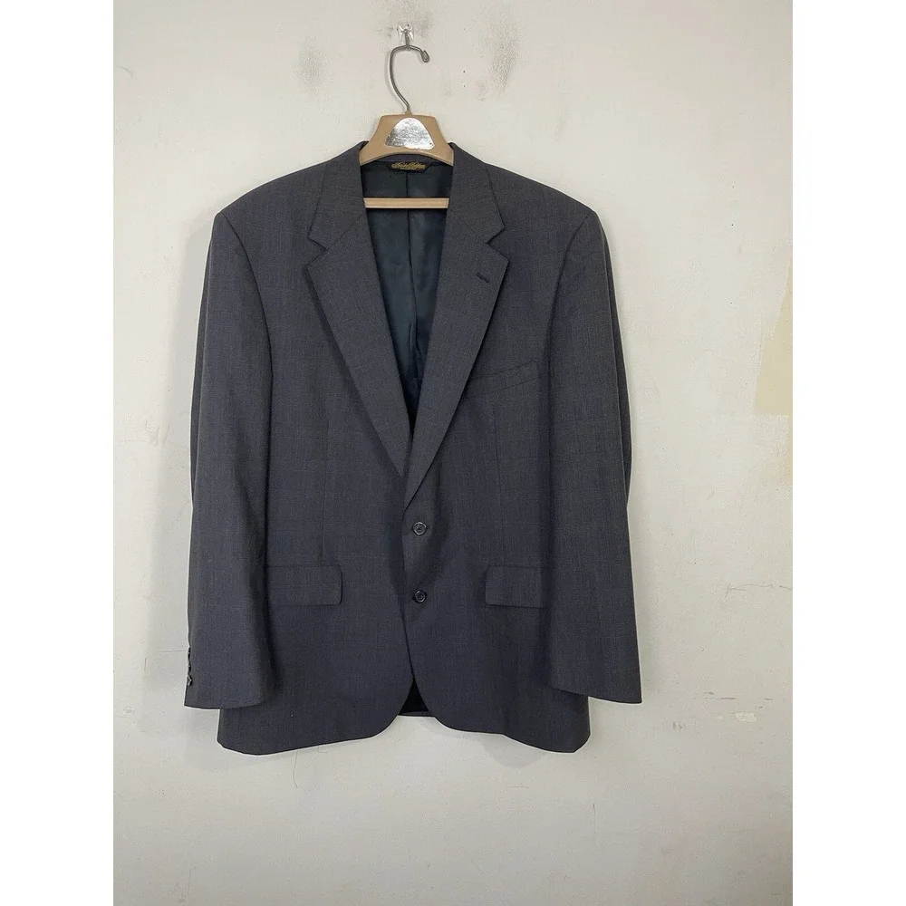 Brooks Brothers Mens Blazer 48 Blue Plaid Wool Wedding Sport Coat‎ Church